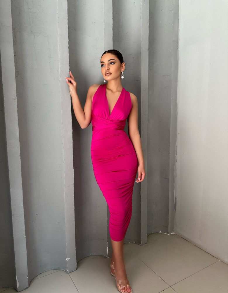 DAPHNE FUCHSIA DRESS